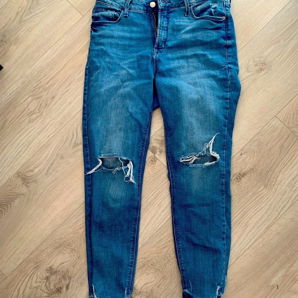 Rockstar High Waisted Skinny Distressed Denim